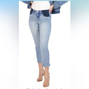 Savi Parker - Maternity Straight Leg Jeans with Stretch Panels